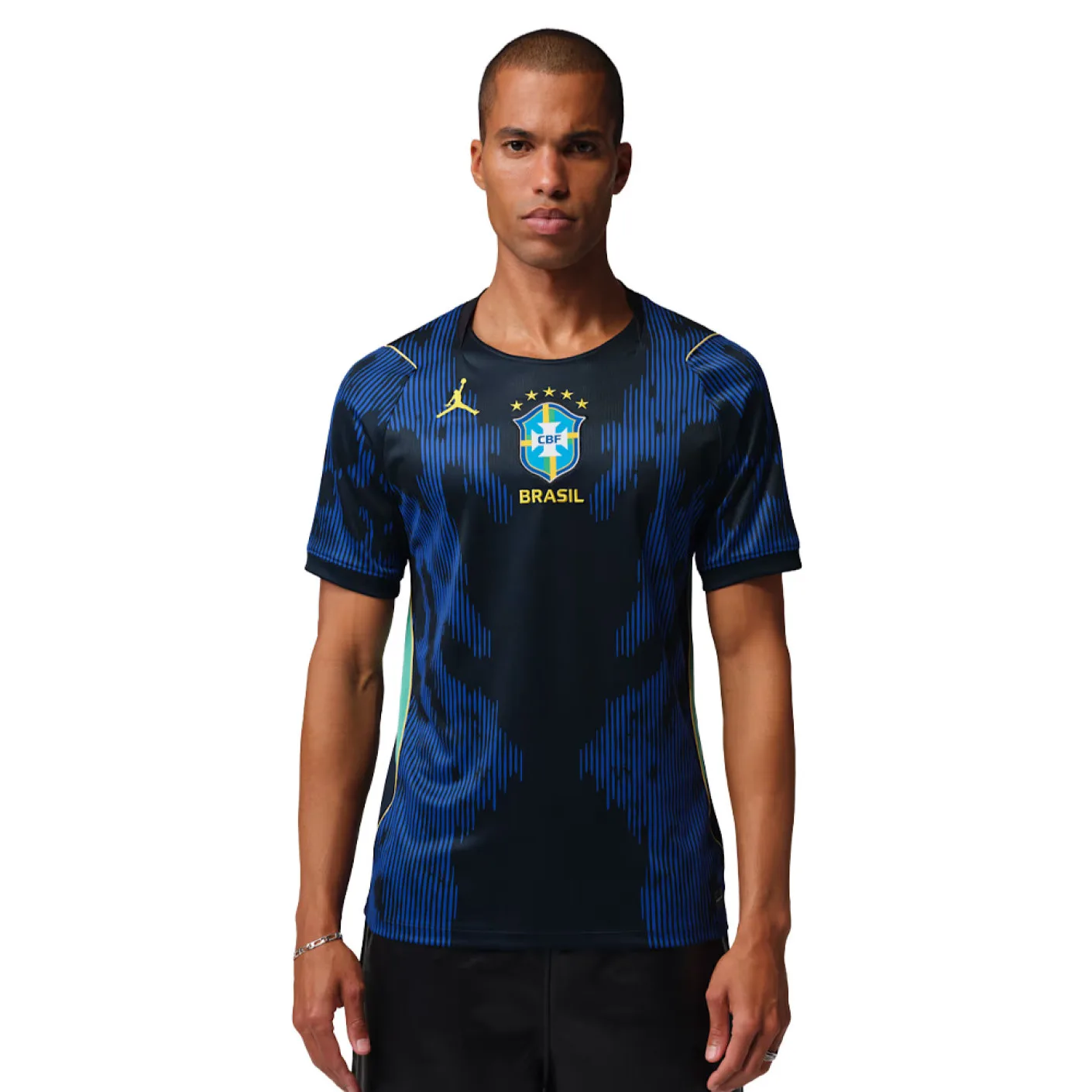 Brazilië uitshirt blauw — overzicht van het blauwe shirt