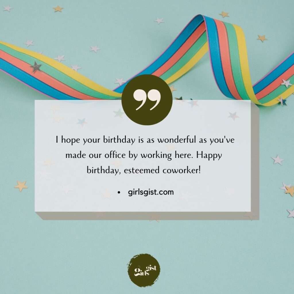 2 - Birthday Wishes for a Coworker